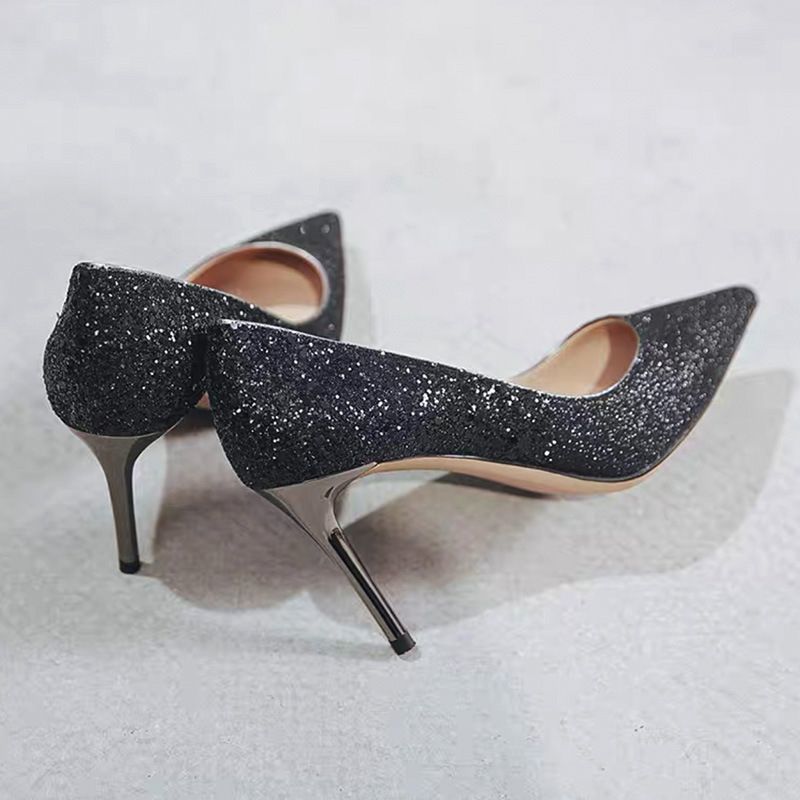 E6833# 10cm Sheepskin Pumps