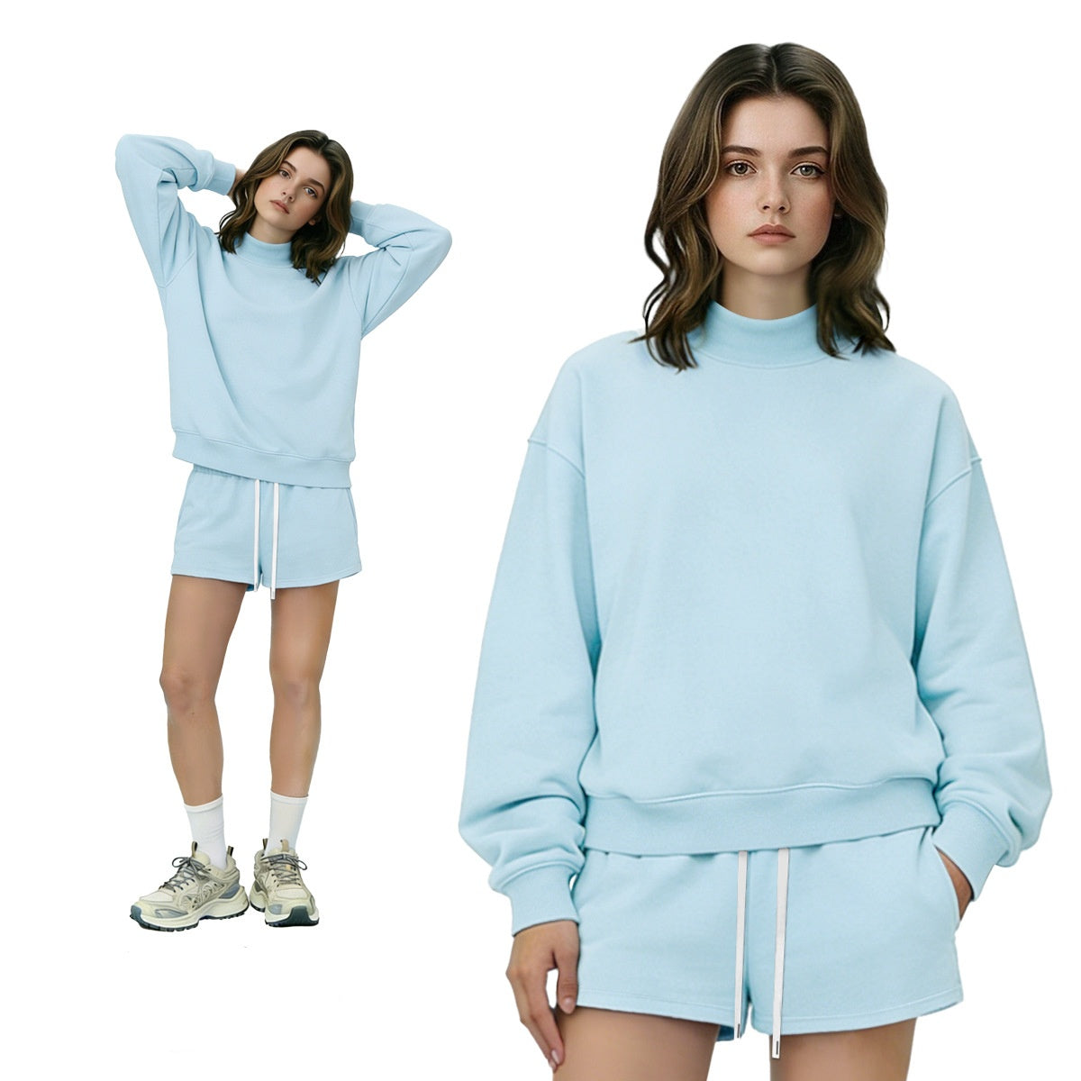2195# A 3D Silver Unisex Pullover Or Short