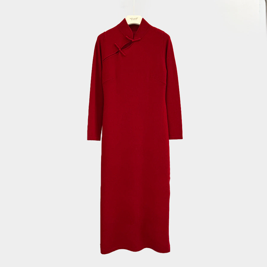 ZGLHUA Women Woolen Chinese Gowns