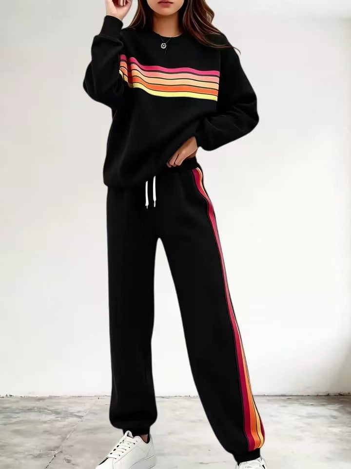 E7399# Women Embroidery Hoodie Pants Set