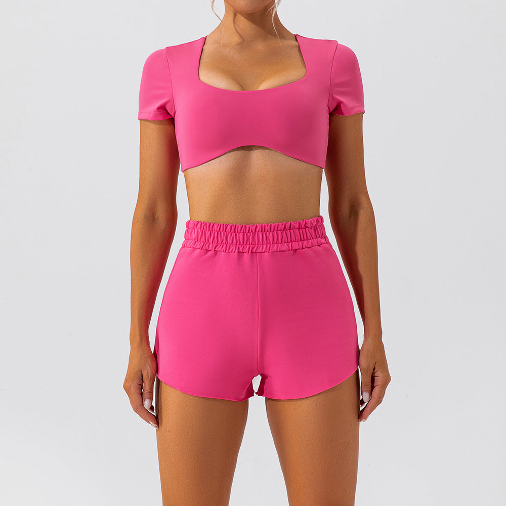 53# AL Short Sleeve Bra And Shorts Set