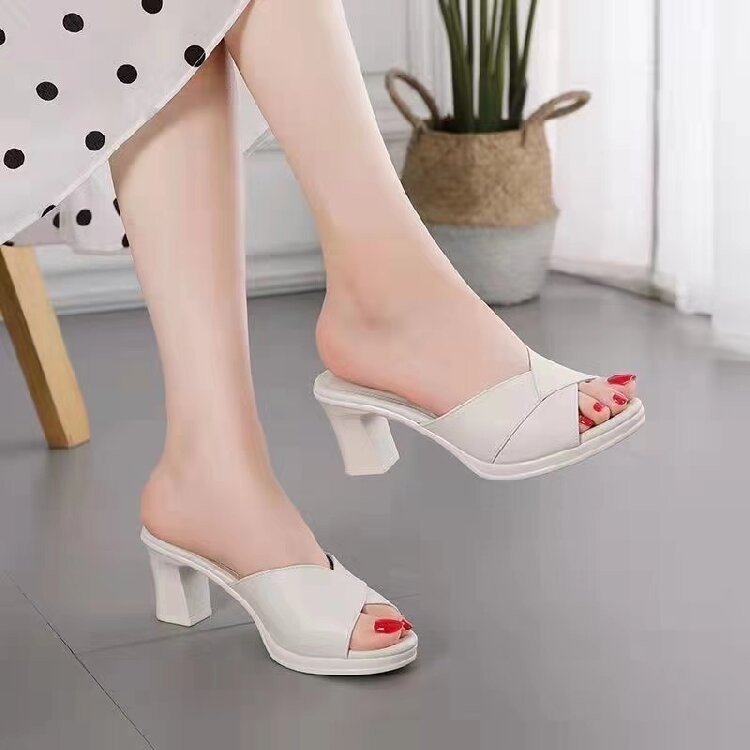 E7075#Women 8cm Slipper