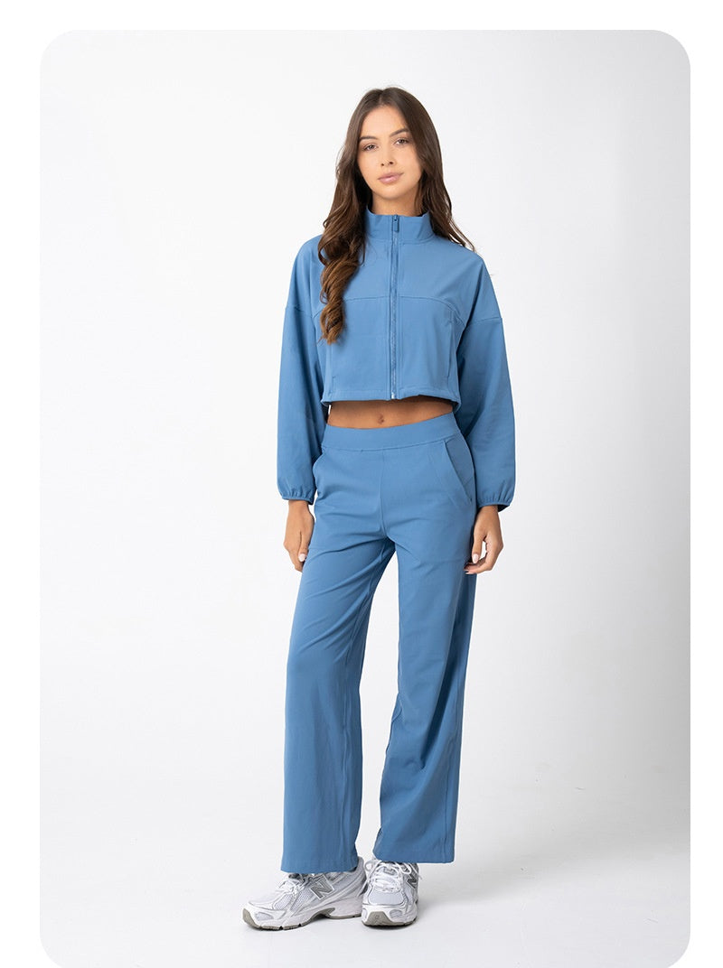 L6603# Silver Silica Gel   Women Yoga Jacket Or Pants