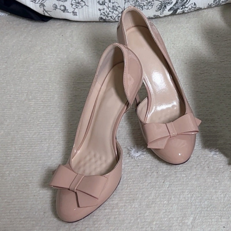 E6846#Cow Leather Pumps