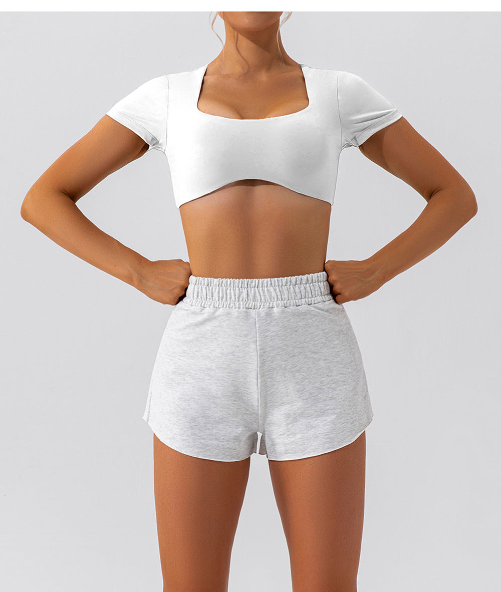 53# AL Short Sleeve Bra And Shorts Set