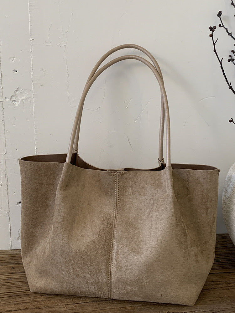 E6941# Cow Leather Tote Bag