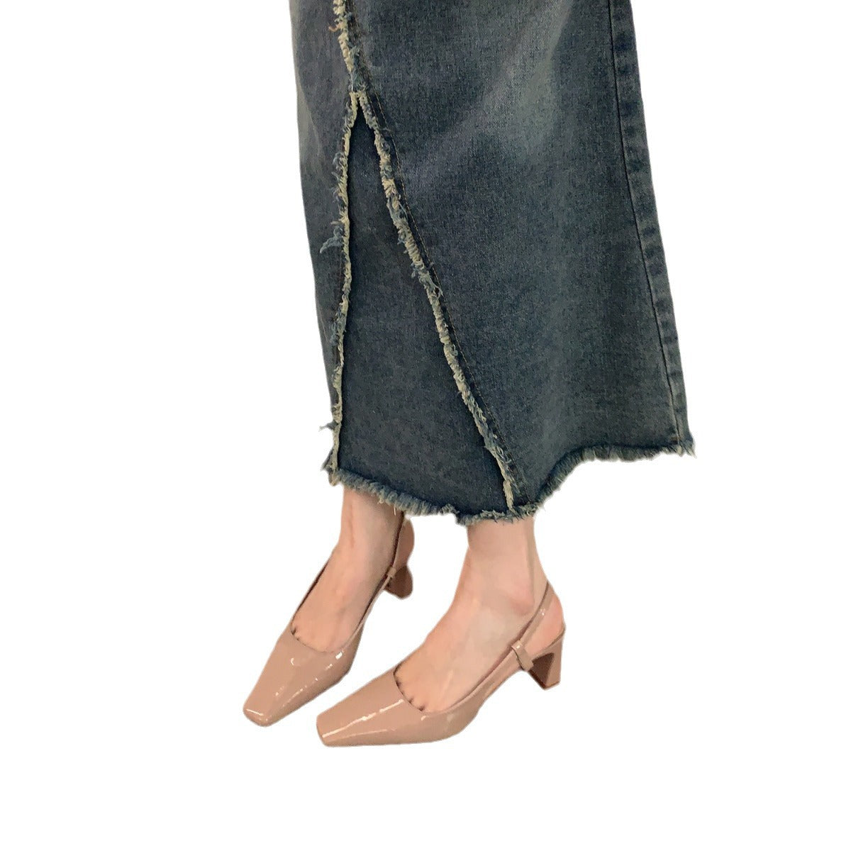 E1554#High-Heeled Slingback Sandals