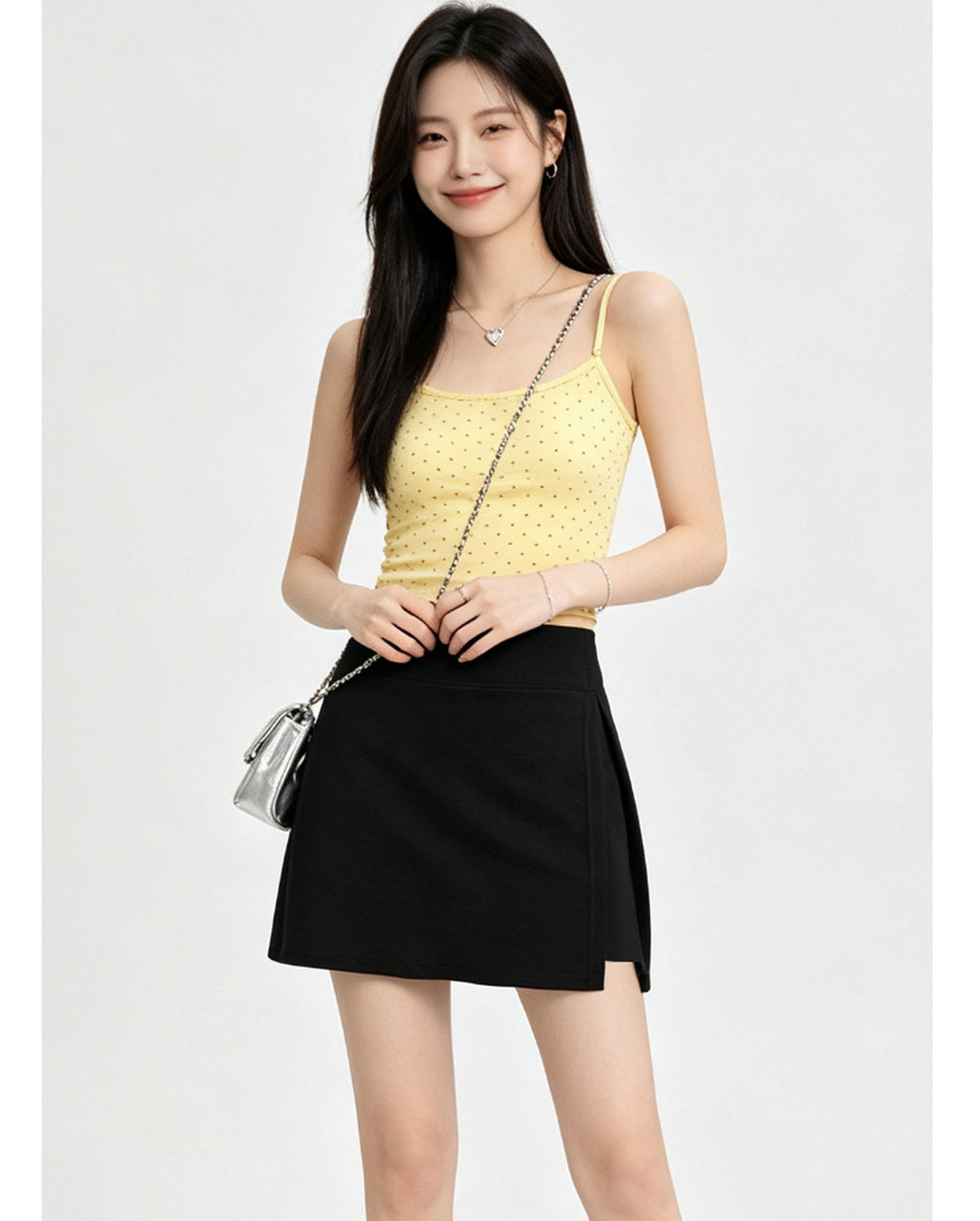 2646# A 3D SIlver Yoga Skirts