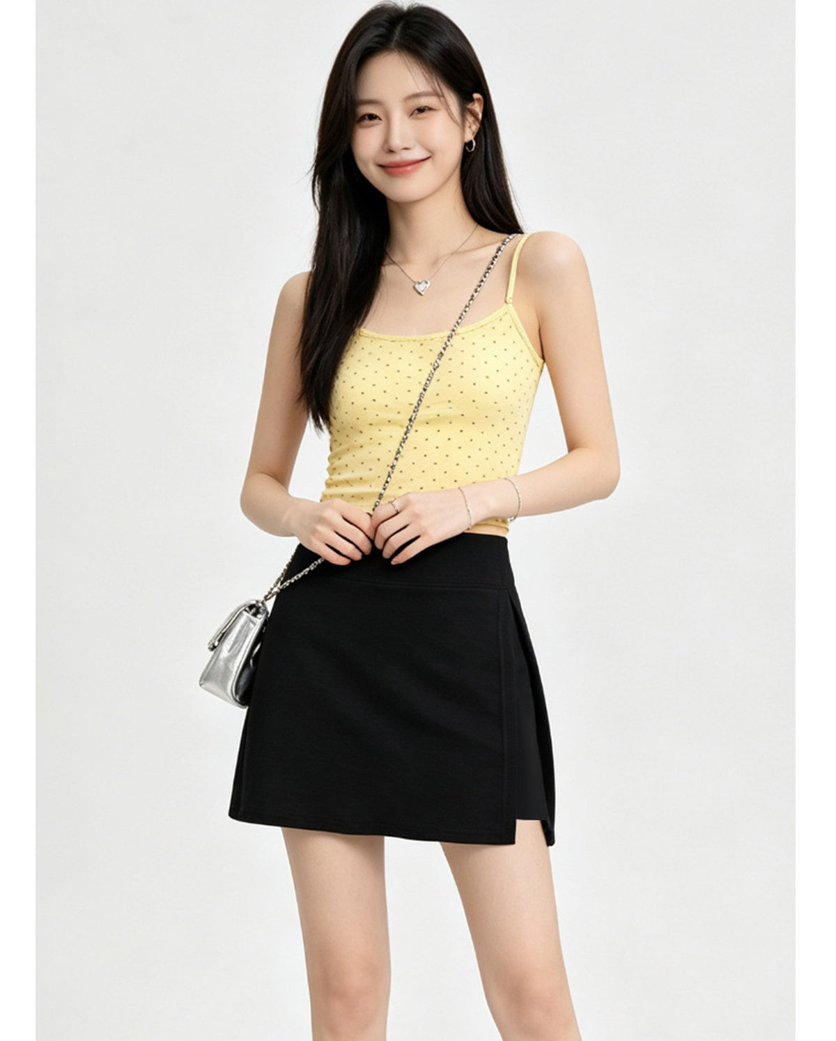 2646# A 3D SIlver Yoga Skirts