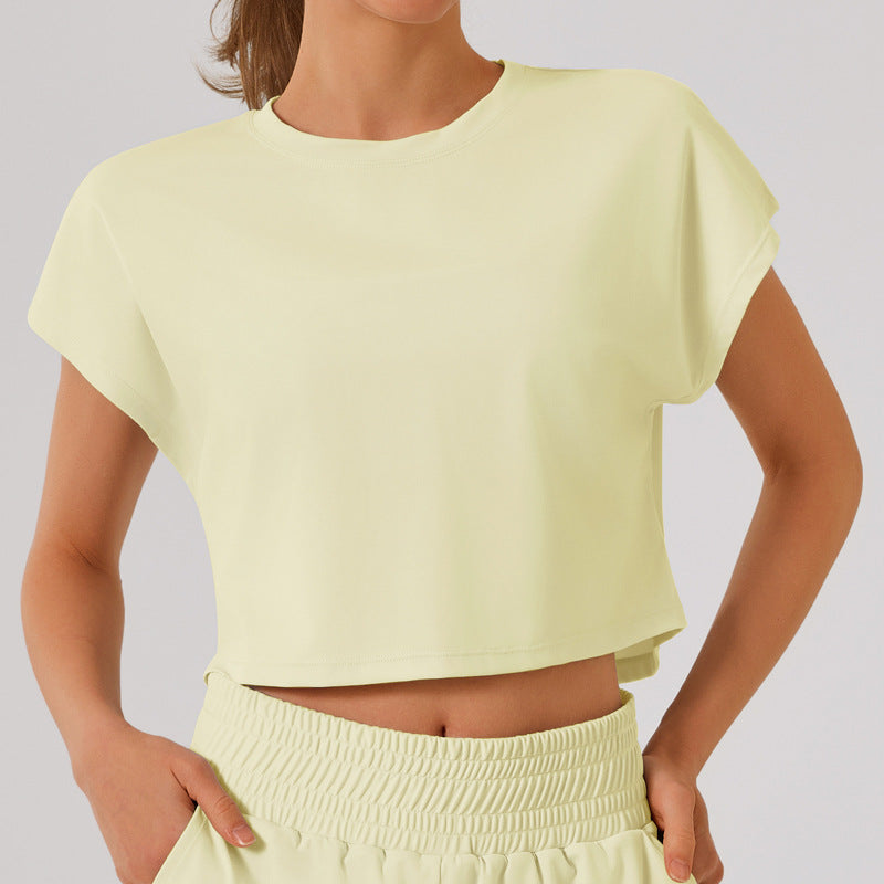L4520-2# Women Yoga Top Shorts Set