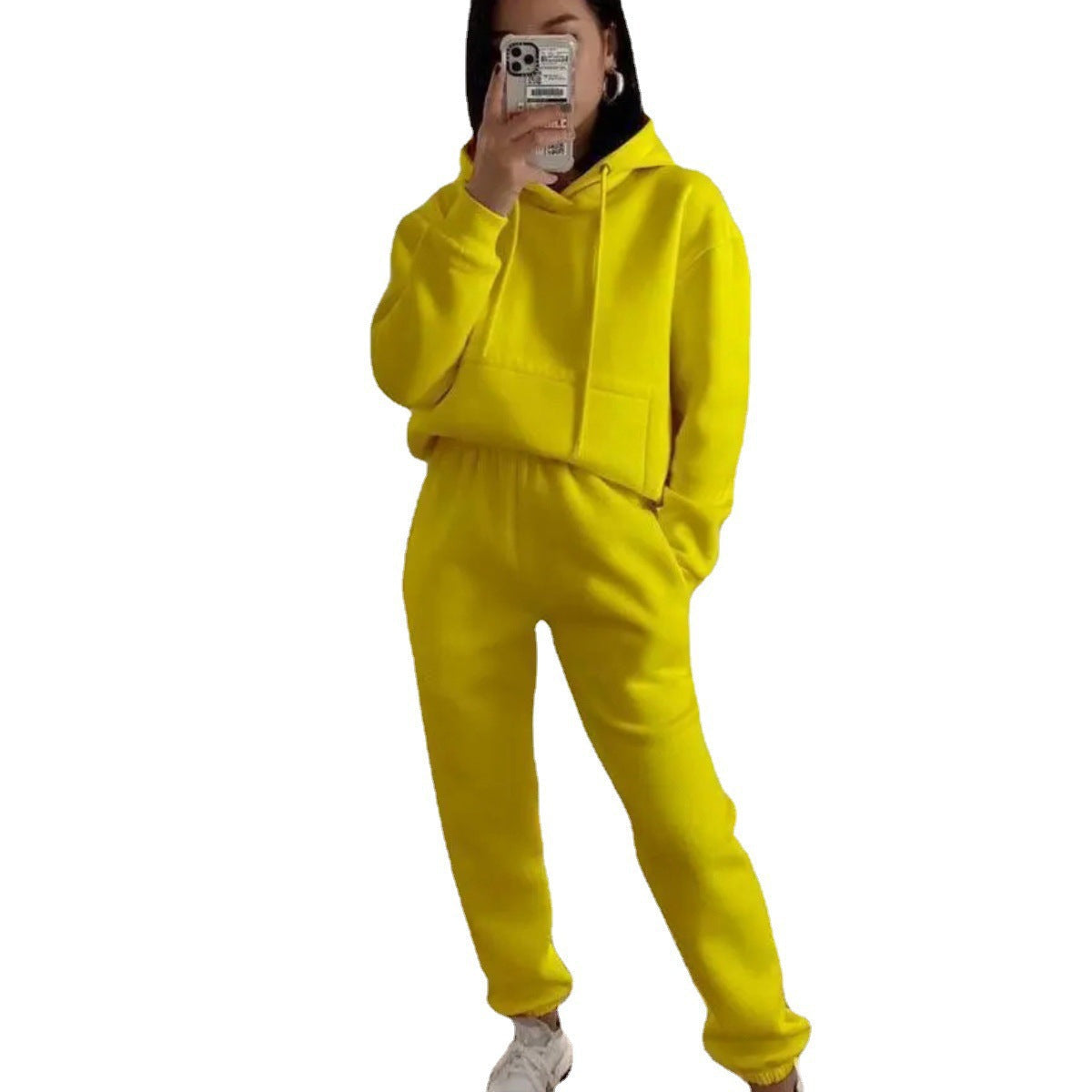487# AL 3D Silver Logo Women Hoodies Pants Set