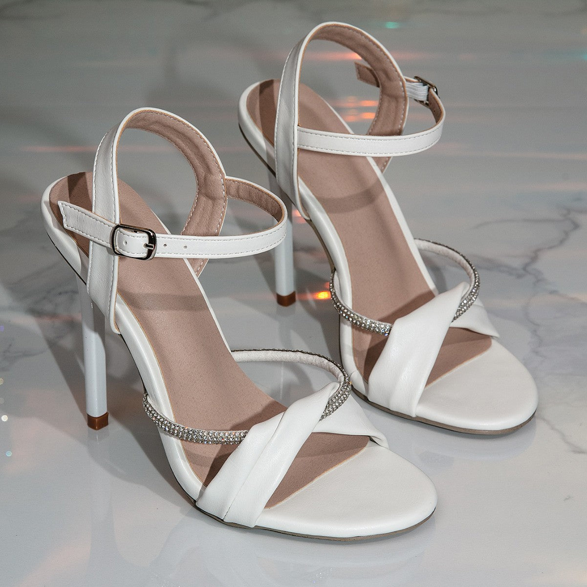 E7132# 6CM Cow Leather Sandals