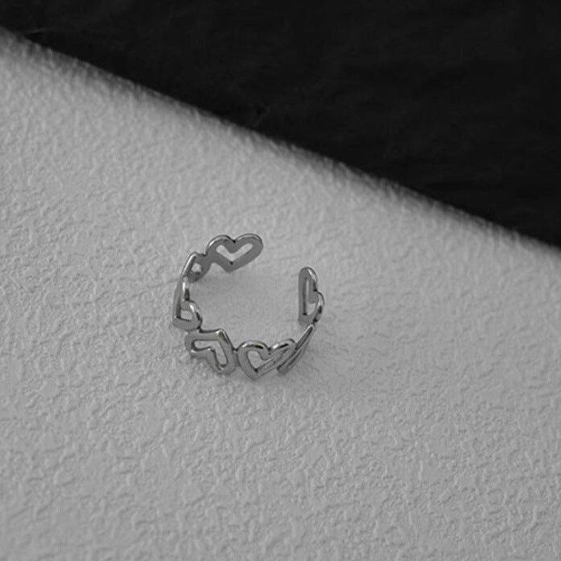 E7019# Titanium Steel Earrings ,Ring and Nekclaces