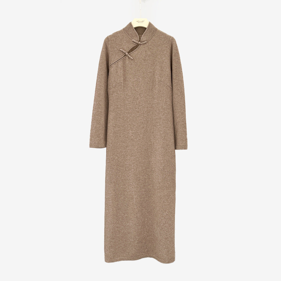 ZGLHUA Women Woolen Chinese Gowns
