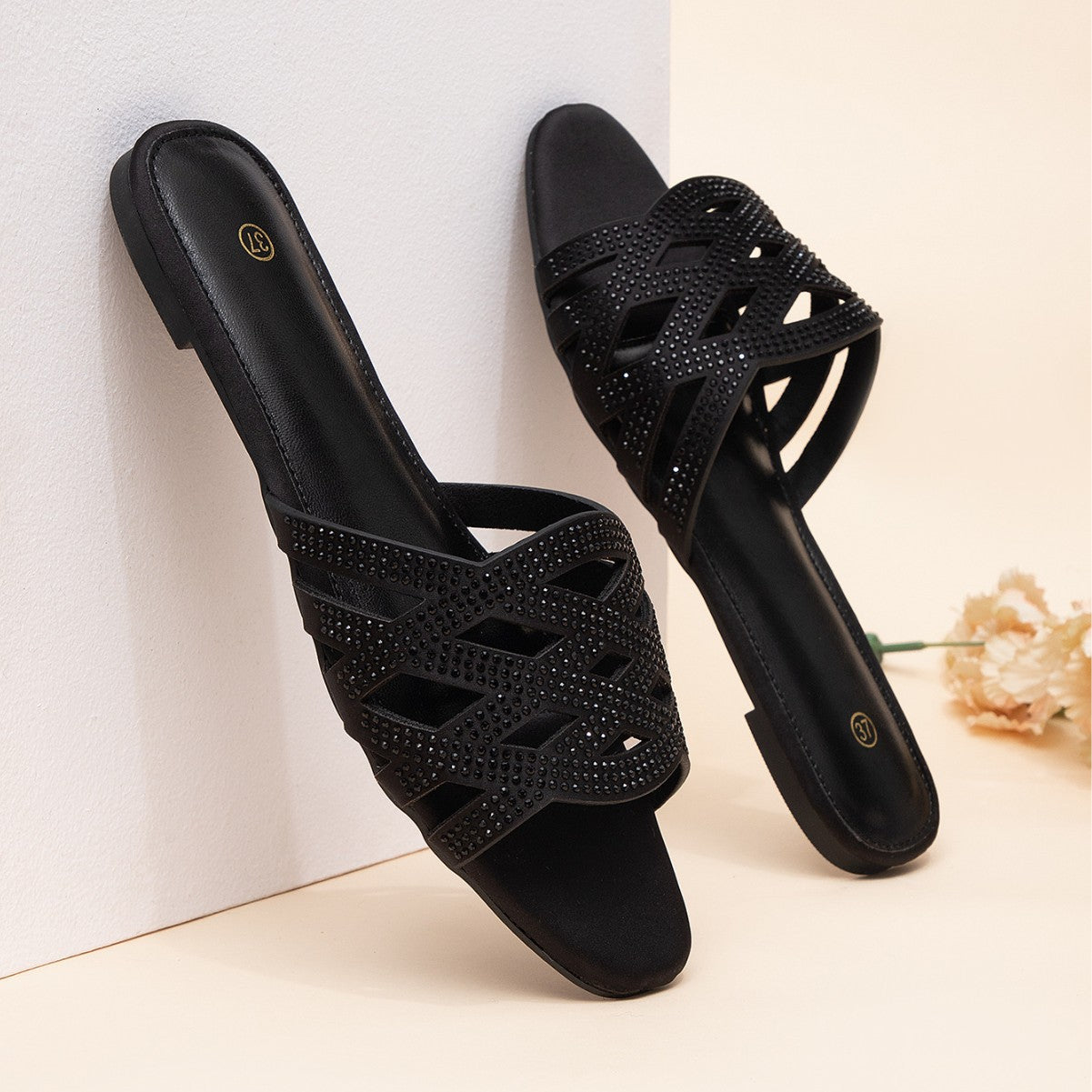 E7074#Women Flat Slipper