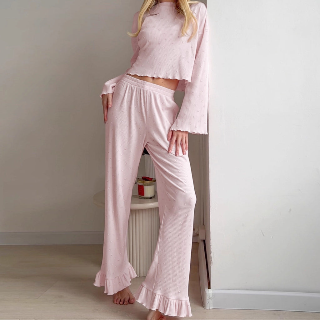 ZGLHUA Women Heart Print Sleepwear