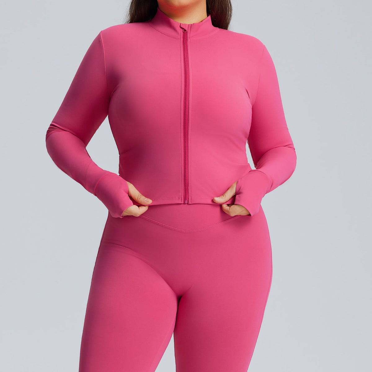 L6526# Women Large Size Yoga Jacket