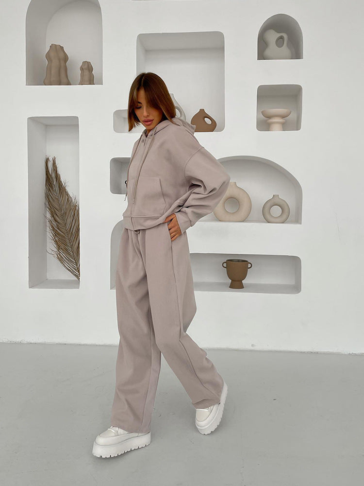 2911# 3D Women Jacket Pants Set
