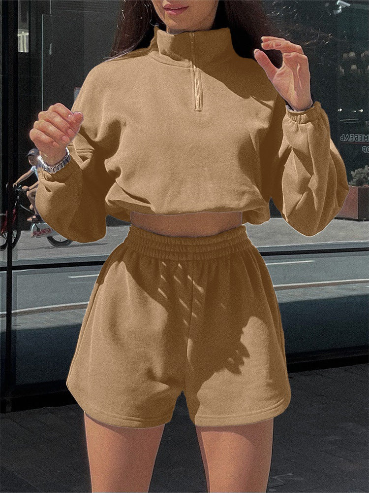 E7161#Sweatshirts Shorts Set