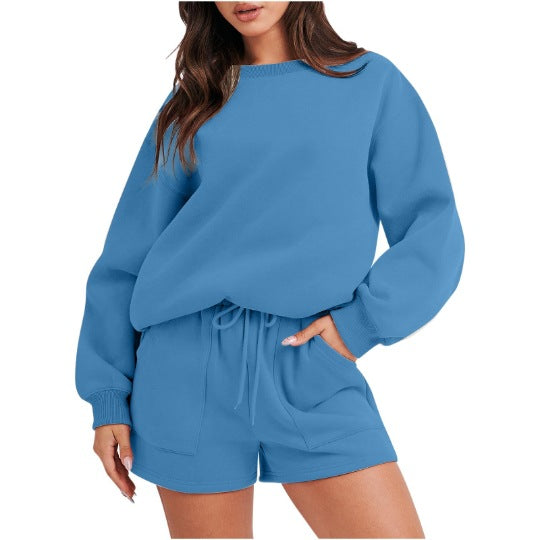 1351# A Women Hoodies Shorts Set
