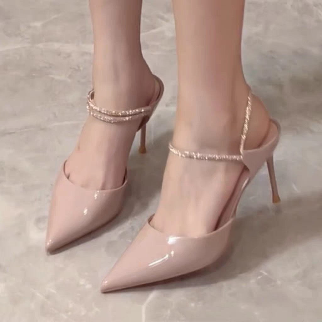 E6913# 8cm Genuine Leather Pumps