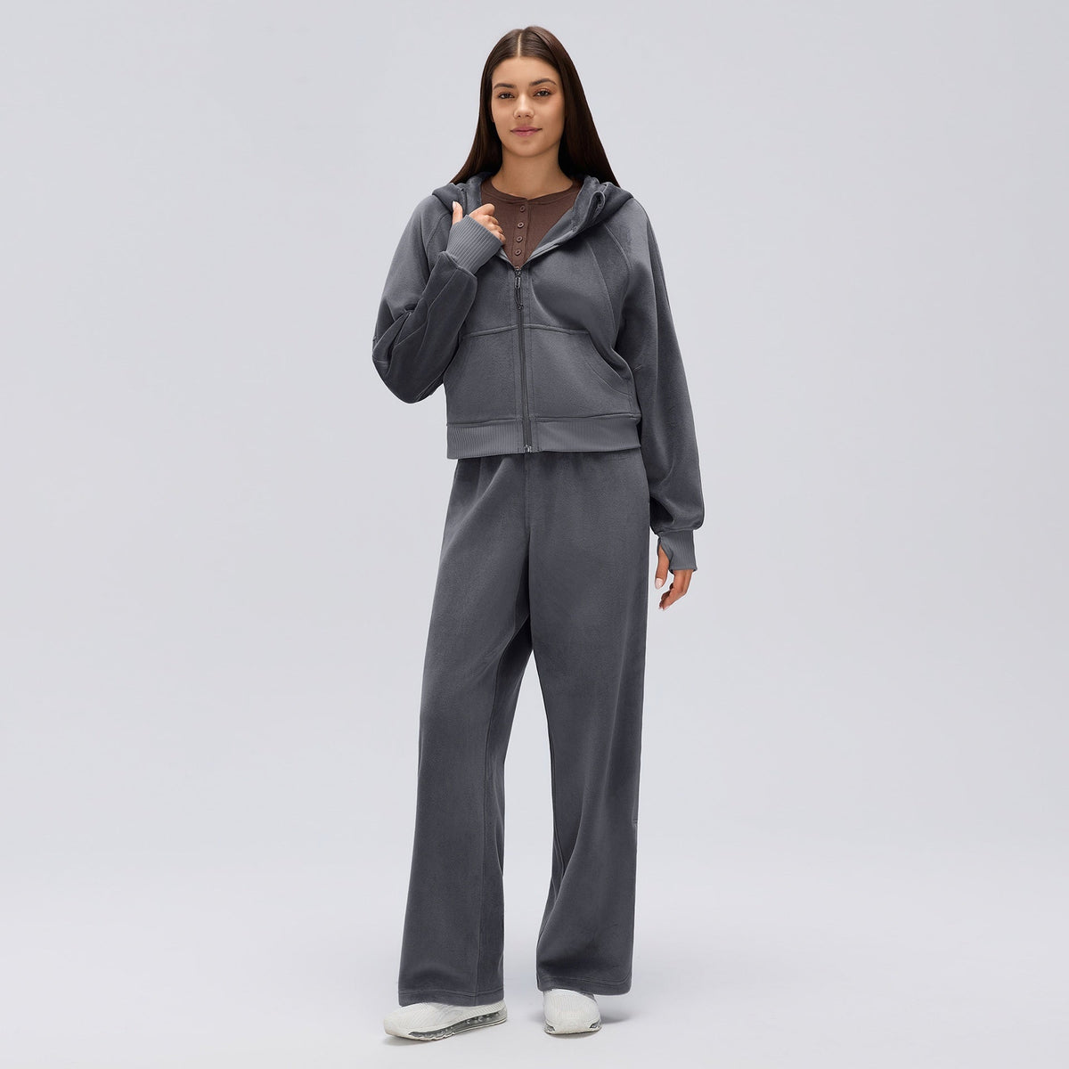 L6720# Same Color Silica Gel Women Hoodies Or Pants