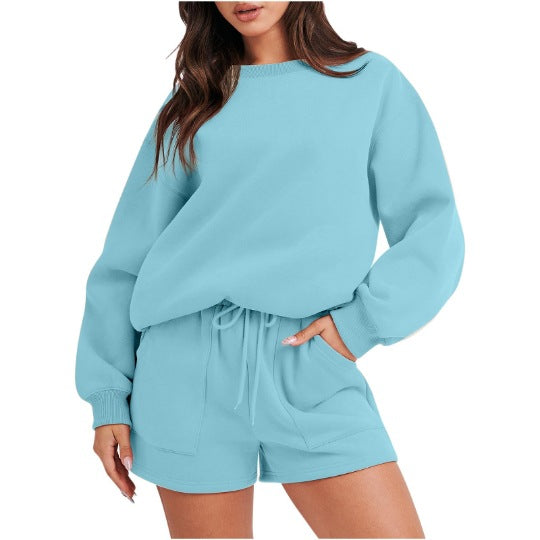 1351# A Women Hoodies Shorts Set