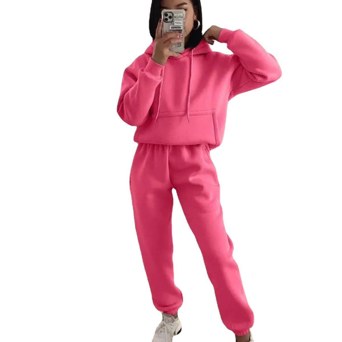 487# AL 3D Silver Logo Women Hoodies Pants Set