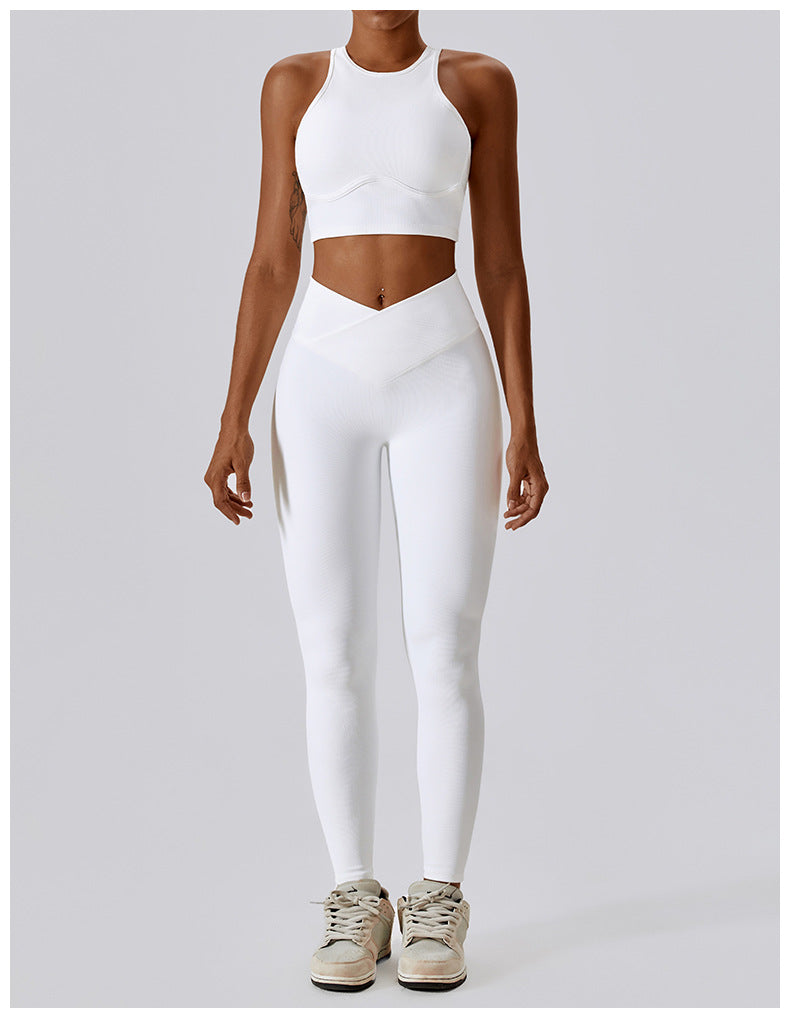 120#AL Bra and Flare Pants Set