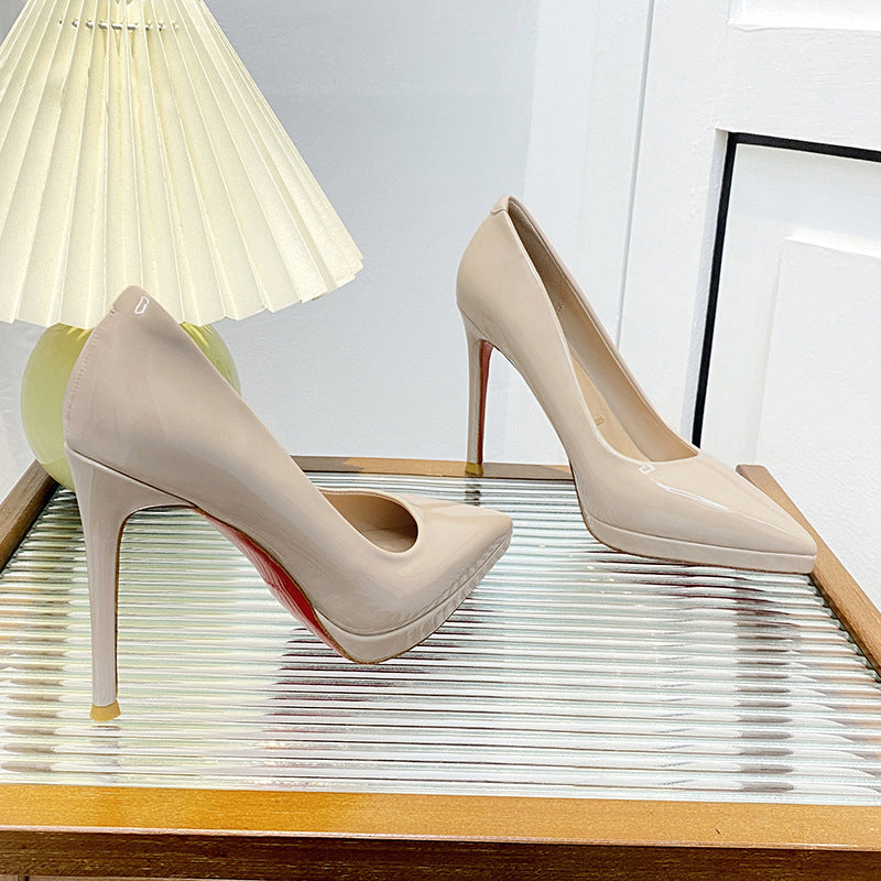 E6846#Cow Leather Pumps
