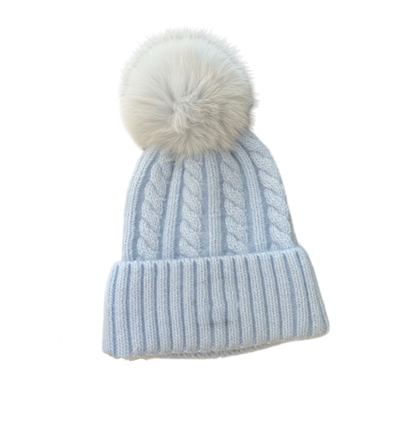 E6742# Rabbit Fur Knitted Hat