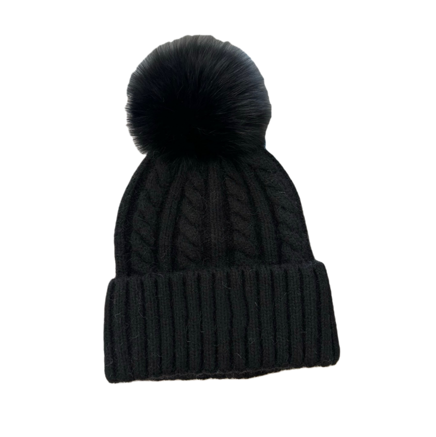 E6742# Rabbit Fur Knitted Hat