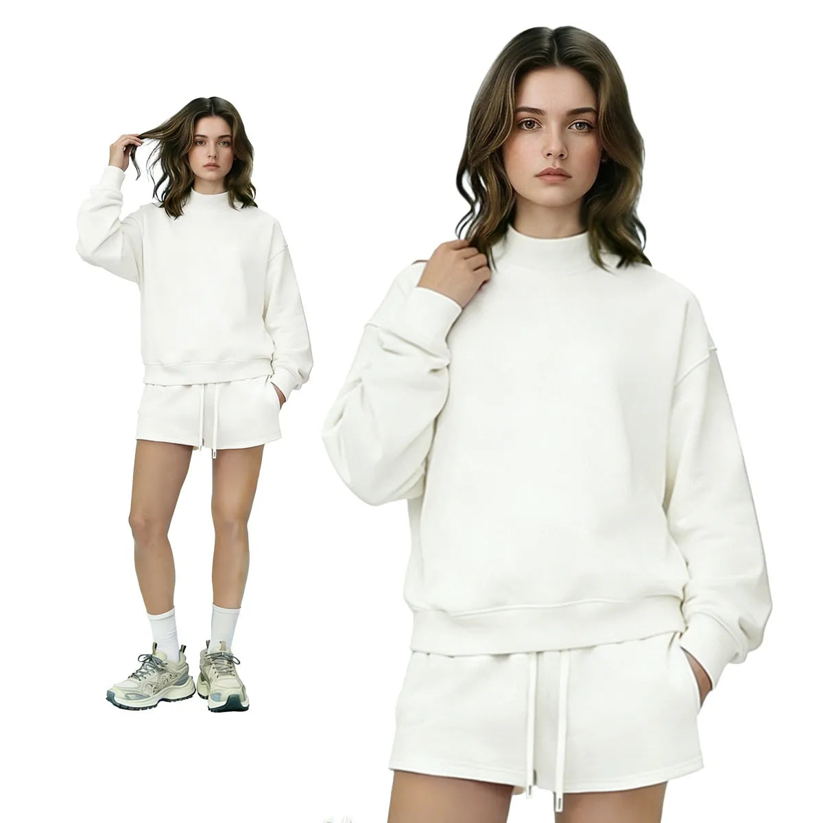 2195# A 3D Silver Unisex Pullover Or Short