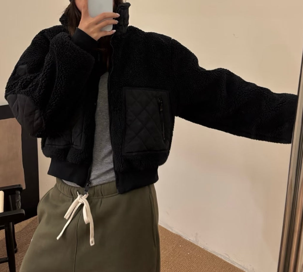 1447#GX A Lamb Wool Coat