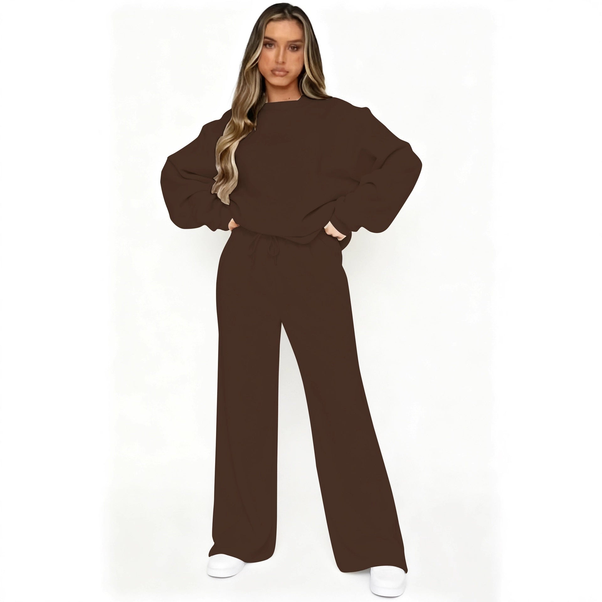 2297# A Women Polyester Pullover+ Jogger Set