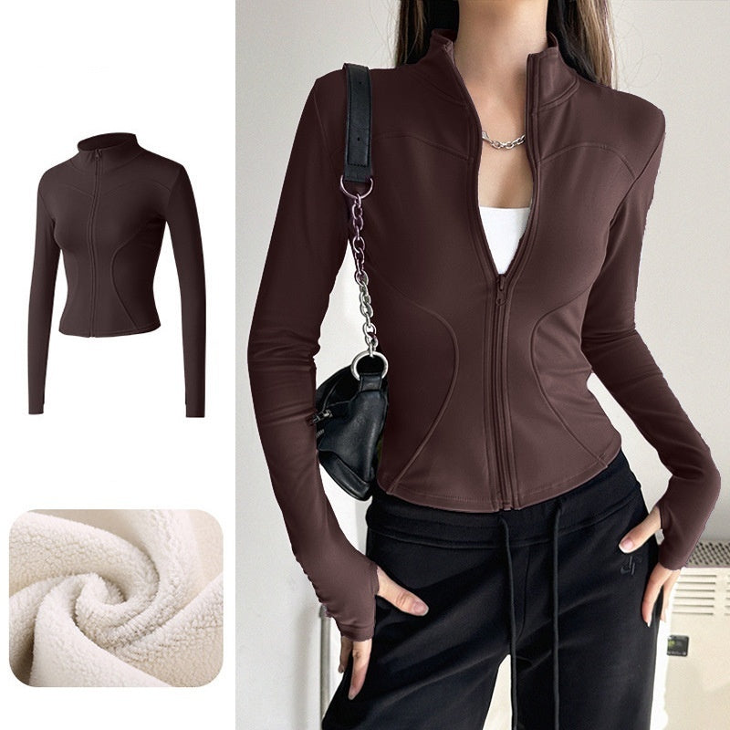 L5429# Women Yoga Polar Fleece Jacket