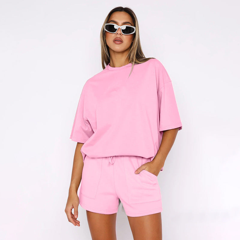 1412#A Women Yoga Shirts Shorts Set