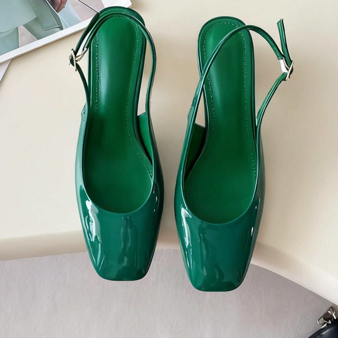 E6777# Women Patent Leather Sandals