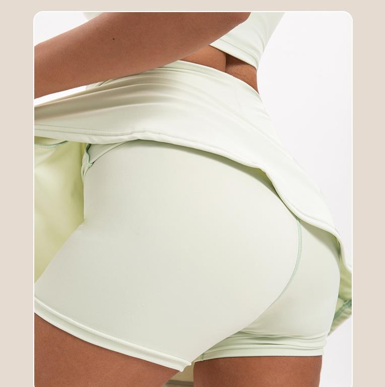 L2945#  Women Yoga Bra Skirts Set