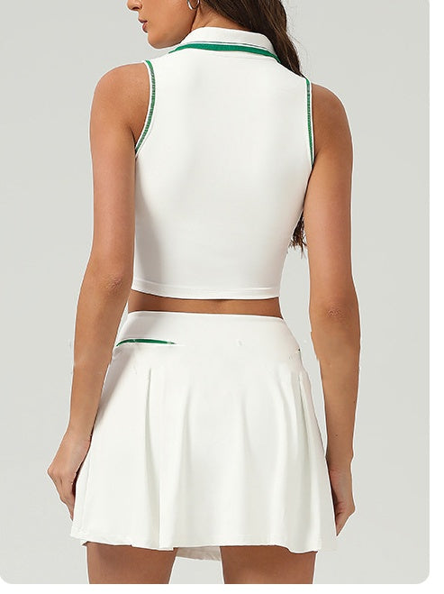 825# A Women Yoga Tank Skirts Set