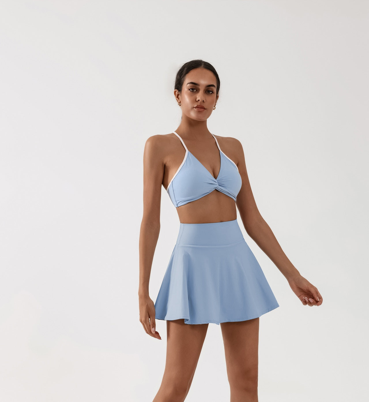 824# A Women Yoga Bra Skirts Set