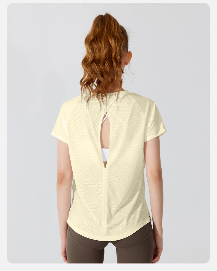 L2327# Women Yoga Shirts