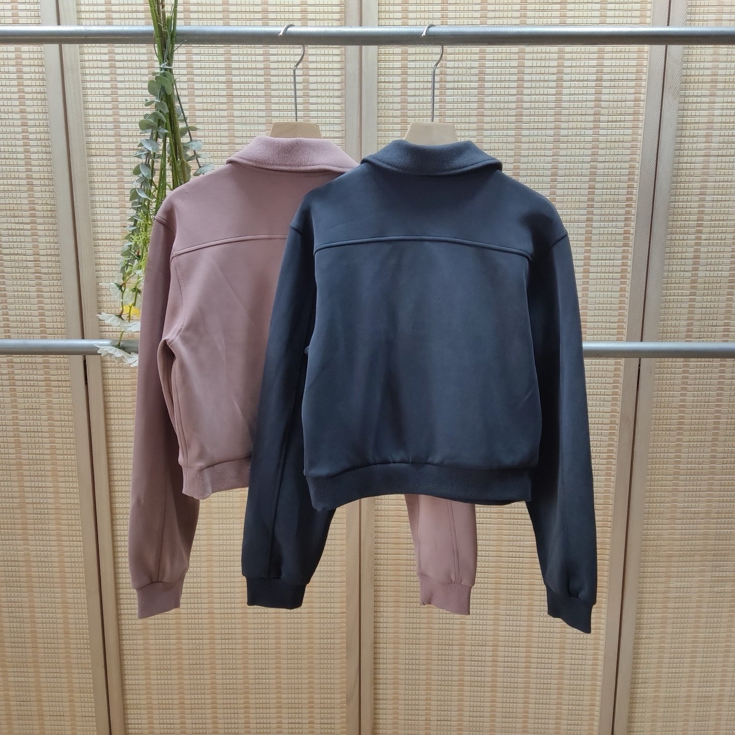 L5393# FB Women Half Zipper Pullover