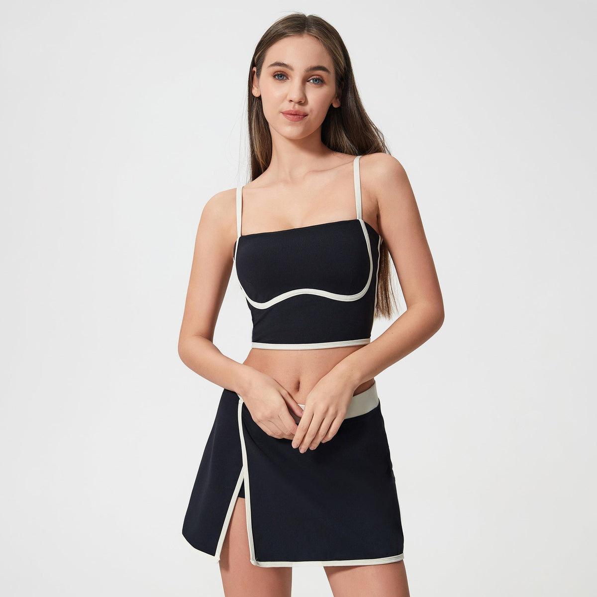 777# A Women Yoga Bra Skirts Set