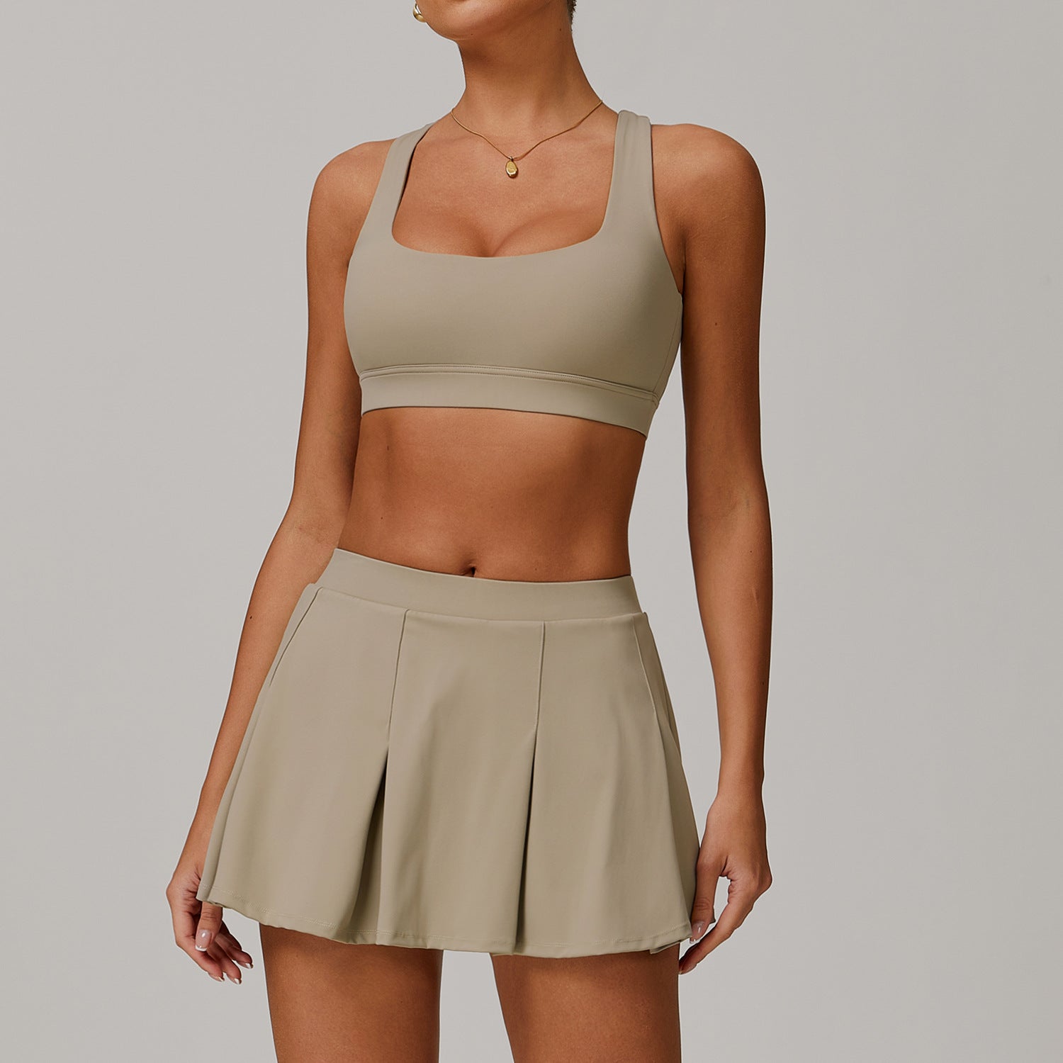 821# A Women Yoga Bra Skirts Set