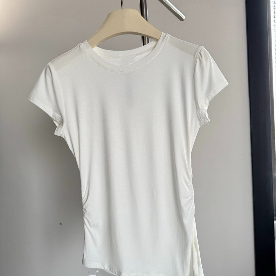 L6190# Women  Silk T Shirts
