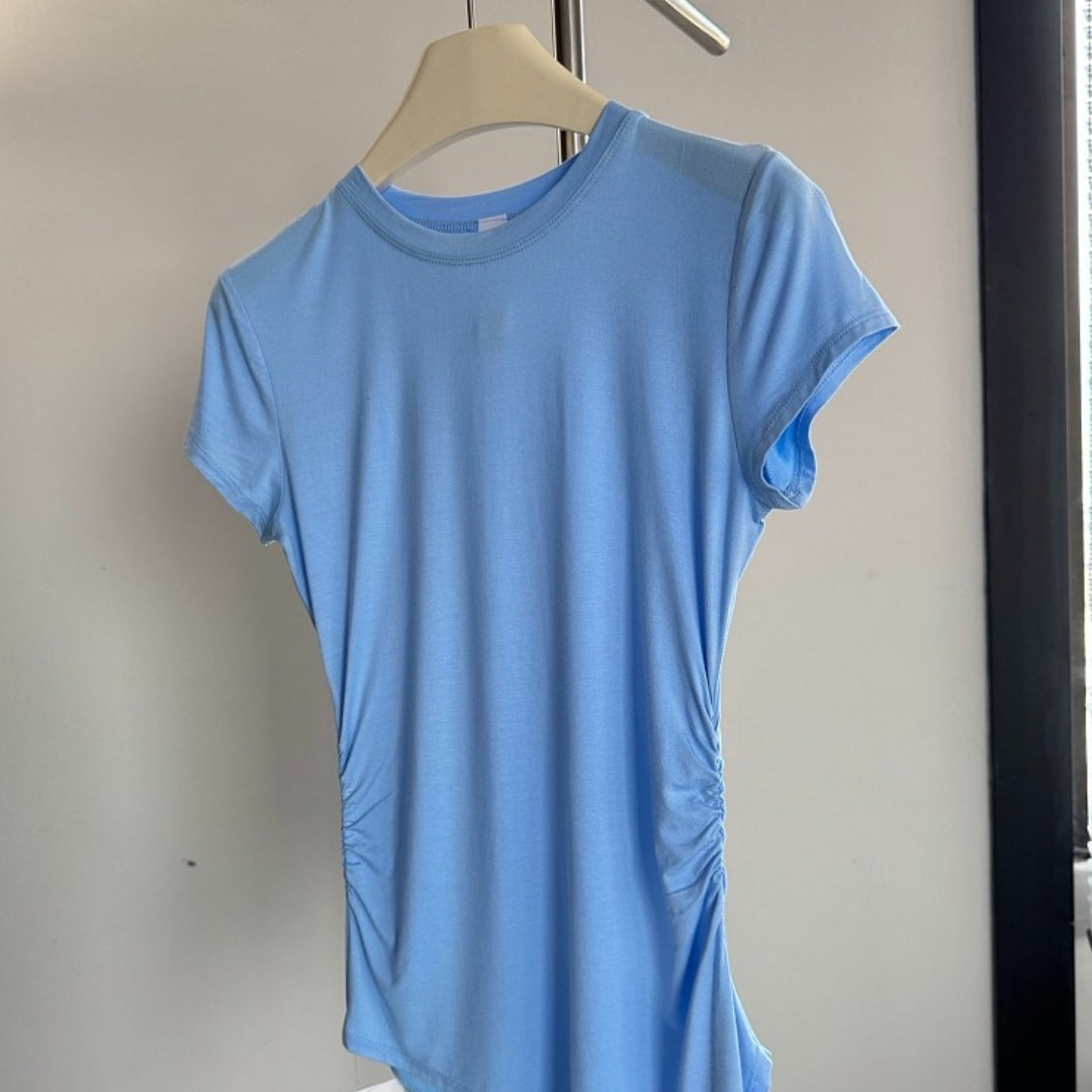 L6190# Women  Silk T Shirts