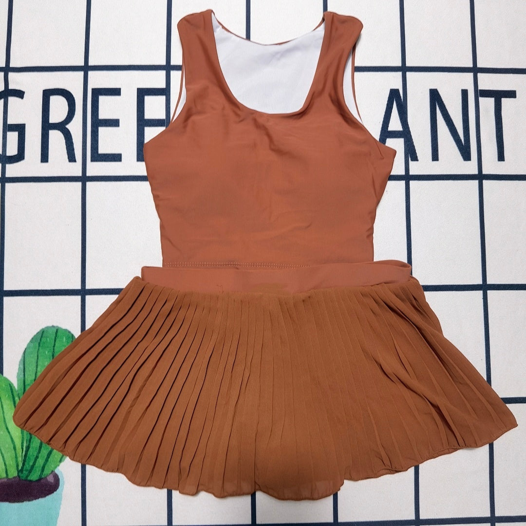 1847# A Women Yoga Bra Skirts Set