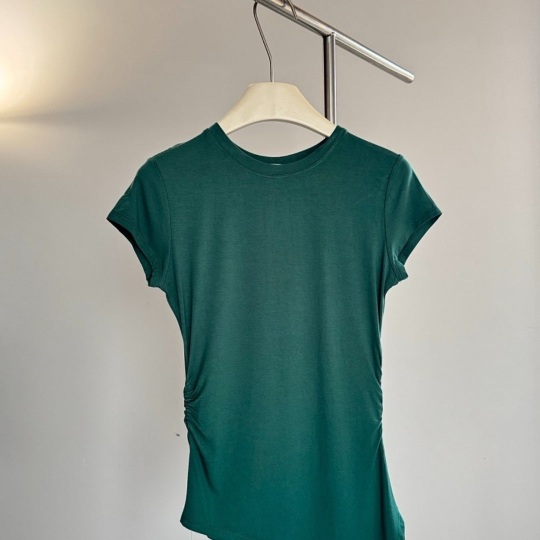 L6190# Women  Silk T Shirts