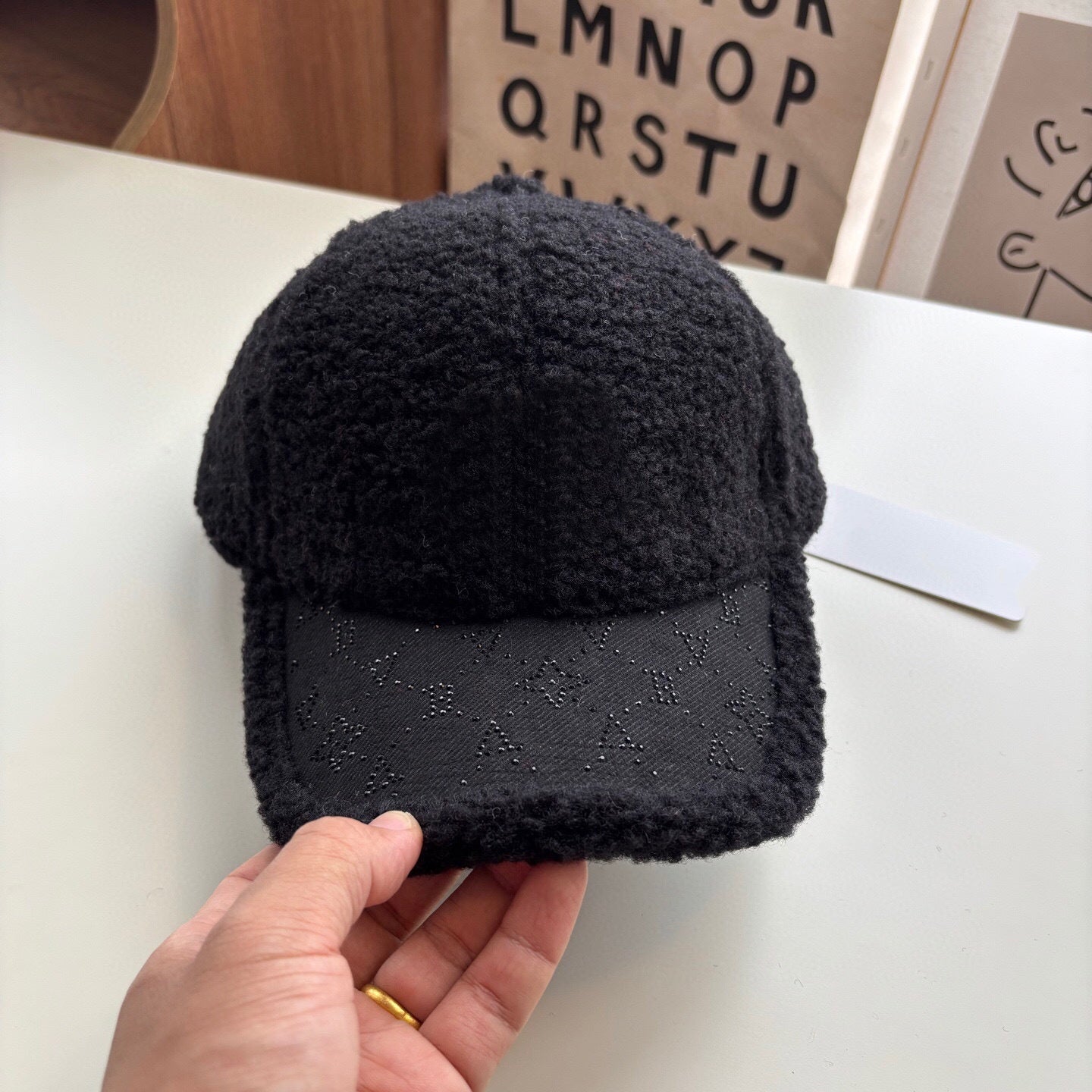 1554#LOFS A Lamb Wool Baseball Cap